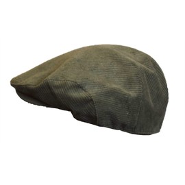 WALKER AND HAWKES - Corduroy Alton Flat Cap - Olive - XL (60cm)