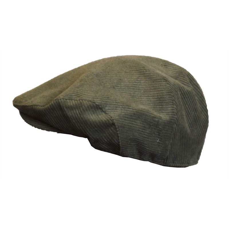 WALKER AND HAWKES - Corduroy Alton Flat Cap - Olive