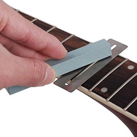 Guitar Luthier Tool Kit, Include Double Head Guitar Bass Fret Hammer, Guitar Fret Crowning File, Stainless Steel Fret Rocker, Fingerboard Guards Protectors and Grinding Stone