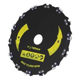 Stump Grinder, Grinder Blades, Circular Saw Blade Alloy Steel Angle Grinder Grinding Shaping Attachment Wood Carving Disc Circular Chainsaw Wheel for Wood Plastic Carving Shaping (7in