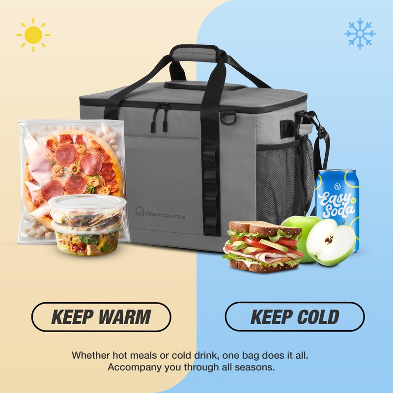 WARMOUNTS Insulated Cooler Bag 75 Cans, Soft Sided Portable Lunch