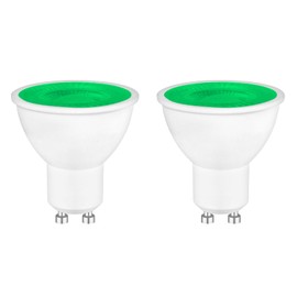 Caldarax Caldarax 2 pieces green GU10 LED 5W spot light 230V, replacement for 50W halogen lamps, MR16 reflector, 500LM, 120% beam angle, not dimmable, lighting decoration for party, stage, bar, landscape