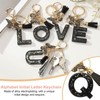 PATIKIL Alphabet Initial Letter Keychain, Resin Cute Keychains with Tassel