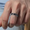 Vakki Hammered Ring Black Tungsten Rings Men's Ring Tungsten Carbide
