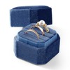 Papten 3 Slots Ring Box Velvet Ring Gift Box Wedding