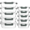 [10-Pack] Glass Meal Prep Containers with Lids, MCIRCO Food Storage