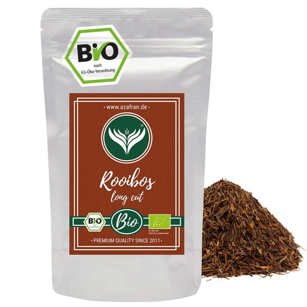 Azafran Organic Rooibos Tea Loose Red Bush Tea Natural 250 g