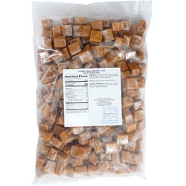 Caramel Squares Candy, 4 Pound Bulk Bag (Approximately 300 pieces), Vanilla Caramel Cubes, Individually Wrapped Chewy Candy