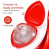Portable CPR Face Mask – Pocket-Sized, Latex-Free, Skin-Friendly with One-Way
