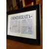 PR Desiderata Print in Frame