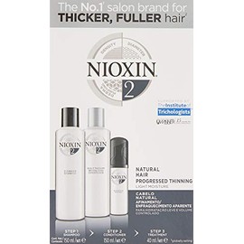 Nioxin Kit #2 de Crecimiento de Cabello, para Natural y Caída Excesiva (3 Piezas: Shampoo 150ml + Acondicionador 150ml + Tratamiento 50ml)