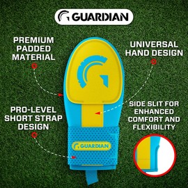 Guardian Baseball Sliding Mitt - Youth and Adult Sizes - Sliding Glove for Baseball - Elastic Compression Strap (Rich Blue/Yellow)