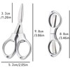 2 Pcs Collapsible Scissors Fishing Line Fabric Scissors Stainless Steel