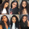 Ferzzon 6x4 Deep Wave Lace Front Wigs Human Hair 180