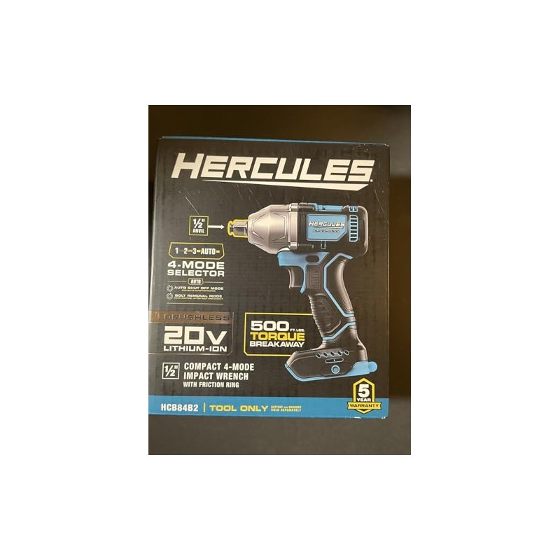 20V Brushless Cordless, 1/2 in. Compact, 4-Mode Impact Wrench with