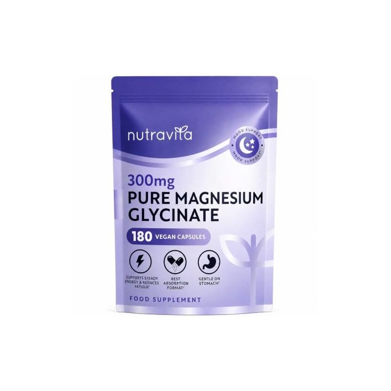 Nutravita Pure Magnesium Glycinate 2175mg with Elemental Magnesium of 300mg