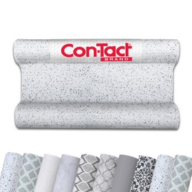 Con-Tact Brand Grip Prints Non-Adhesive Non-Slip Counter Top, Drawer/Shelf Liner, 12" x 20', Granite Black and White