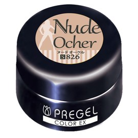 Pregel CE826 Gel Nails, Color EX, Nude Ochre