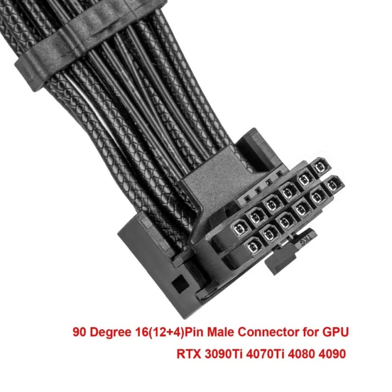 JOYJOM 12VHPWR 90 Degree Adapter to 2X 8Pin 16AWG 16