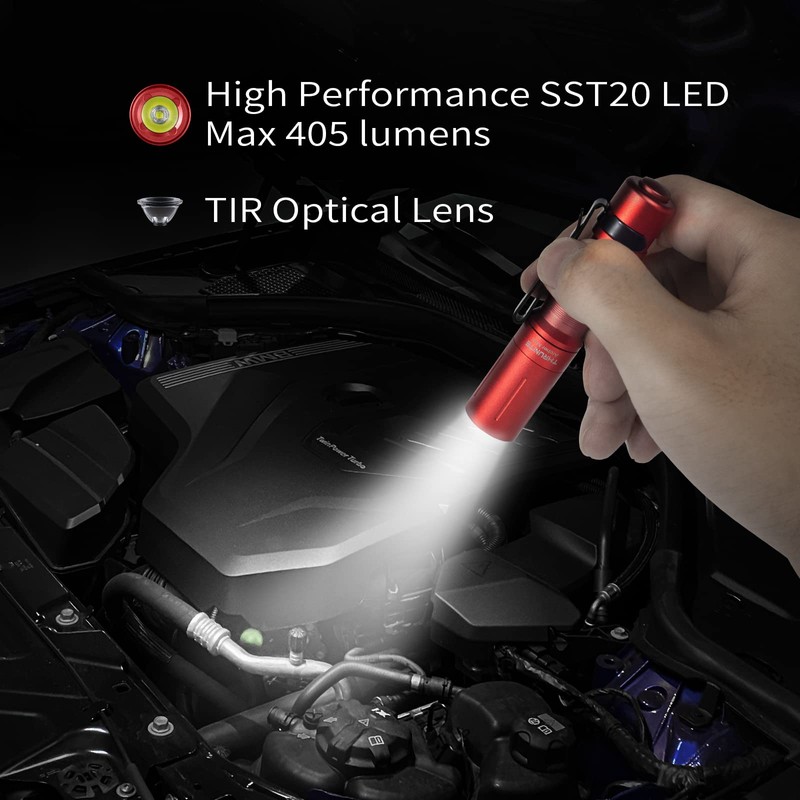 ThruNite EDC Flashlight Archer Mini, 405 Lumens Tail Switch LED