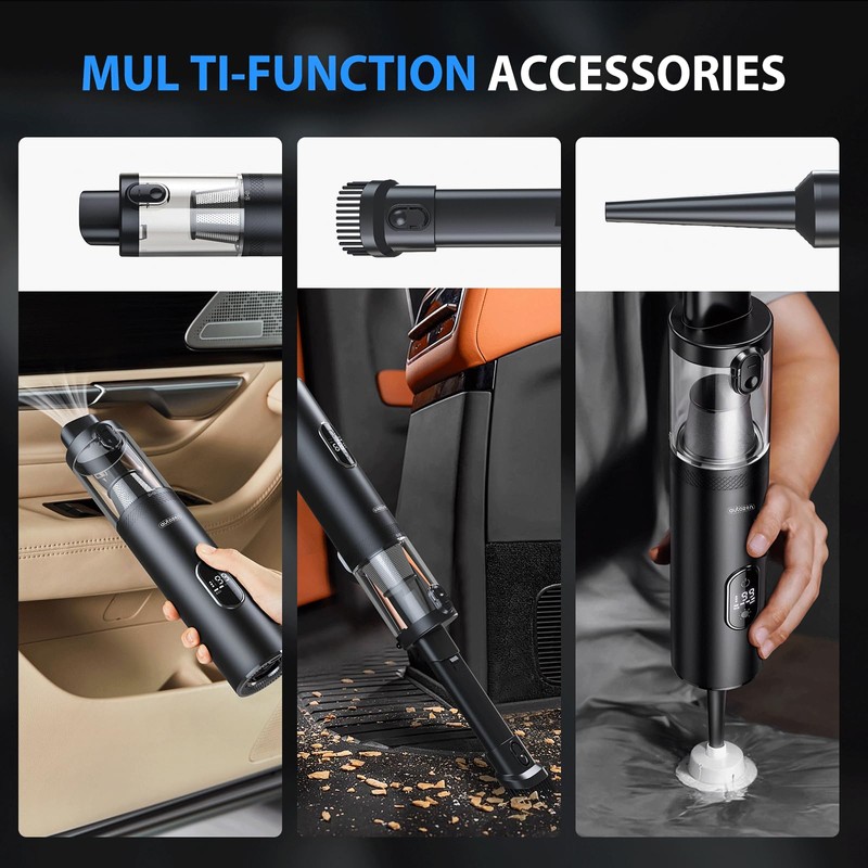 autozen 17000Pa Powerful Cordless Car Vacuum, 4-in-1 Handheld Cleaner for