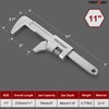 MAXPOWER 11" Automotive Wrench, Adjustable Wrench Wide Jaw Opening 3",