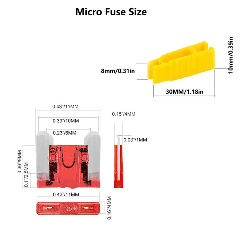 Micro Mini Car Blade Fuses, Car Fuses Assorted Auto Car
