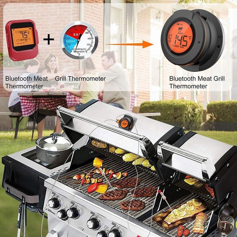Wireless Bluetooth Barbecue Electronic Smart Oven Thermometer Kitchen Food Barbecue
