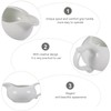3pc Mini White Ceramic Creamer with Handle, Ceramic Milk Jug