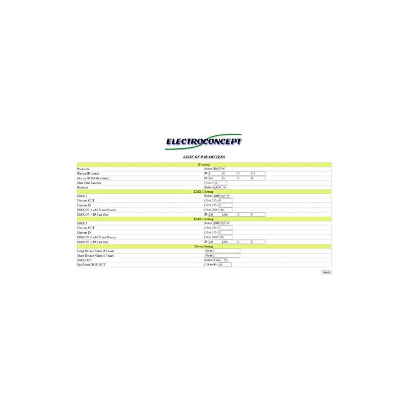Node 2 Universe Art-net/sACN XLR 3P