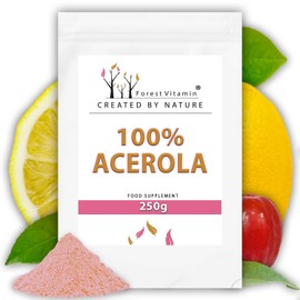 ACEROLA - Forest Vitamin - 100% Acerola - 250g Powder - in 1 Serving (0.5g) 500mg - Natural Vitamin C - Immunity - Health