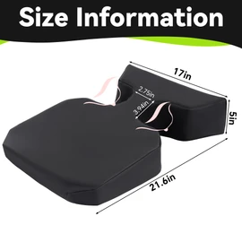 HOMBYS Supportive Breast Pillow for Massage Table, Extra Thick 5" Height Resuable Waterproof Massage Bolster Pillow Cushion for Stomach Sleeper, Beauty Salon SPA Breast Pillow for Sleeping，Black