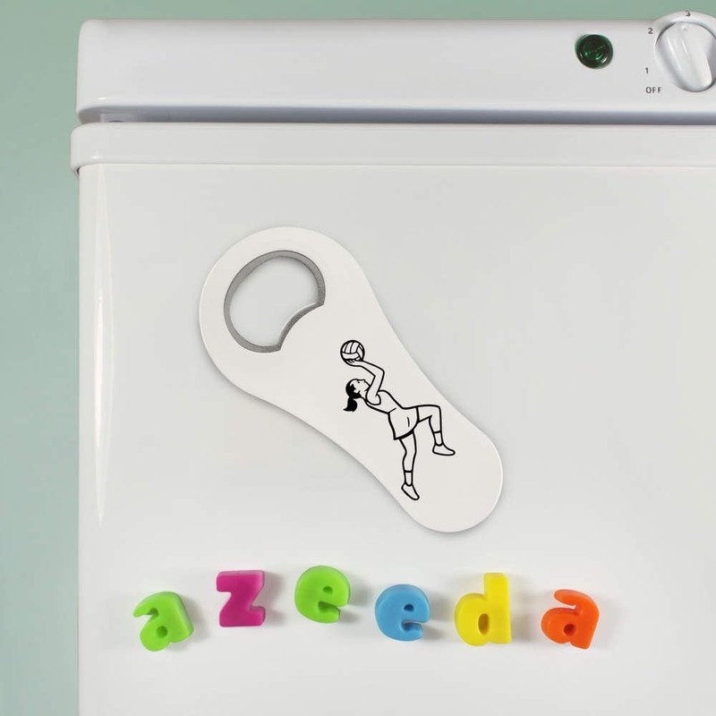 Azeeda 'Netball-Spieler-Aktion' Magnetischer Flaschenöffner (BO00095105)