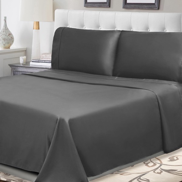Superior 300 Thread Count Cotton Percale Sheet Set, Silky-Soft, Cooling