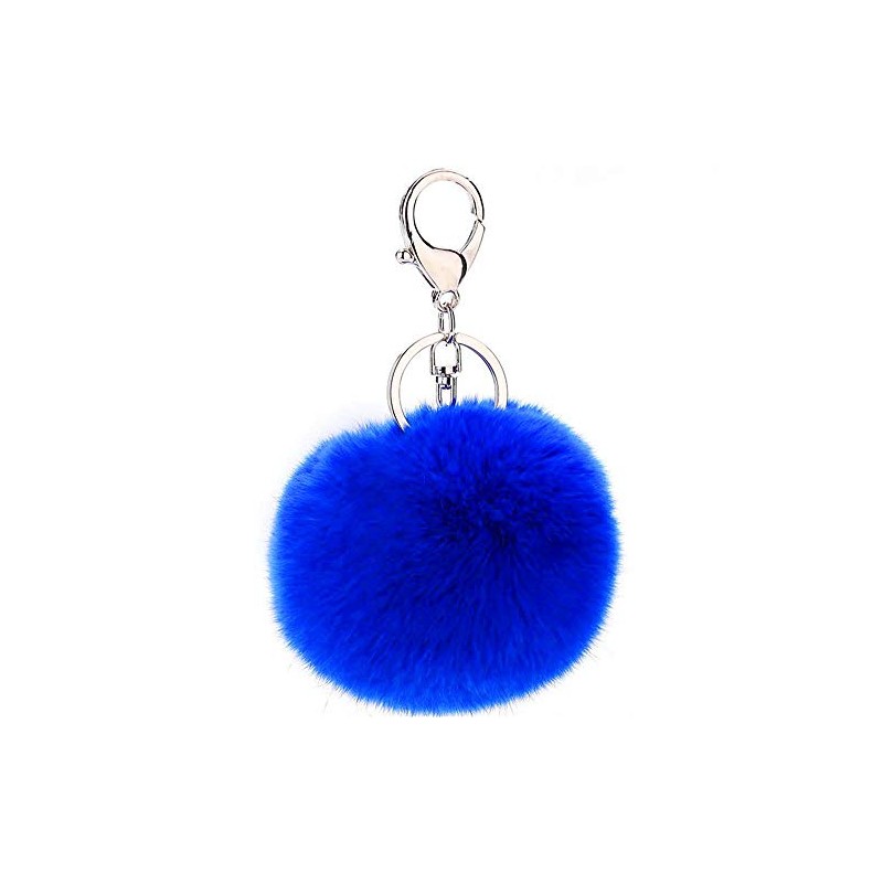 JewelBeauty Fur Ball PomPom Key Chain Keychain Key Ring Handbag