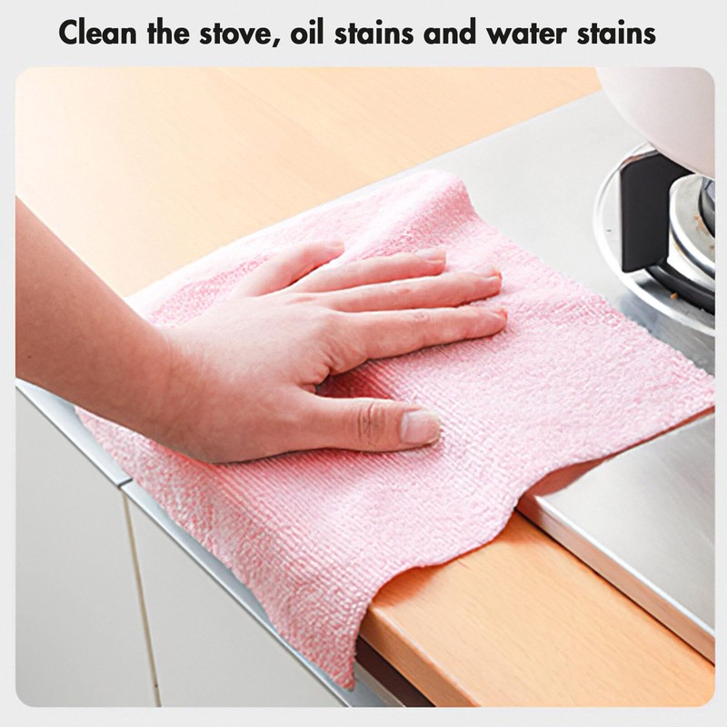 LEMLIT Disposable Dish Cloths - 2 Rolls Reusable Cleaning Rag