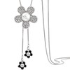 Gleamart Silver Flower Long Pendant Necklace Adjustable Sweater Chain Gift