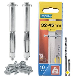 Rapid Metal Cavity Wall Plug M5 with Screw for Plasterboard 32-45mm