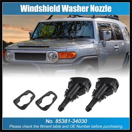 Hihaha Windshield Washer Nozzle for Toyota FJ Cruiser 2007-2014 for Toyota Sequoia 2005-2007 Windshield Sprayer Nozzle Replaces No.85381-34030 Durable Material