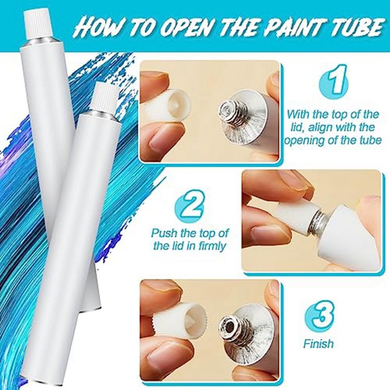 RUANI Empty Paint Tubes Aluminum Paint Tubes 20 Ml for