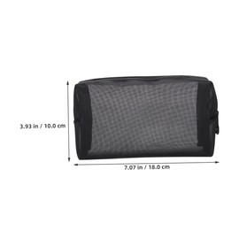Baluue 4pcs Nylon Mesh Cosmetic Bags Travel Zipper Pouch Makeup Organizer with Water Resistant Design for Toiletries Lipstick Storage and Office Accessories
