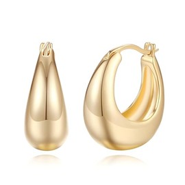 Gold Hoop Earrings 14K Gold Hoop Earrings for Women Earring Small Hoops Earring for Women