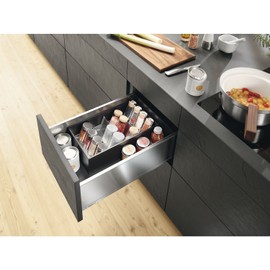 GedoTec Drawer Insert Spice Rack Ambia-Line Orga-Line Spice Holder Organiser System | Blum ZC7G0P0I | High Quality for Spice Jars & Kitchen Cabinet | 1 Piece - Drawer Organiser