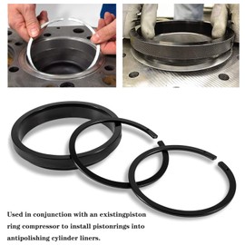 CASTNOO Anti-Polishing Rings & Piston Ring Compressor Adapter Tool for Cummins ISX 5299448 5299447 5299339 Alt Remover & Installer Kit Compatible with PT-7040 & 5394454