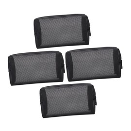 Healeved 4pcs Mesh Makeup Bags Set Nylon Organizer Pouches for Toiletries Cosmetics Portable Travel Accessories for Home and Office Use Effortless Visibility Easy Cleaning