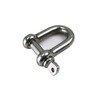HFS(R) 10 Piece Stainless Steel Shackle, Load 400kg, D-Shaped Shackle,