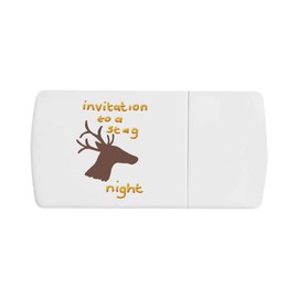 'Invitation to A Stag Night' Pill Box with Tablet Splitter (PI00033731)