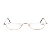 ZUVGEES Vintage Alloy Semi Rimless Reading Glasses Men Women Half