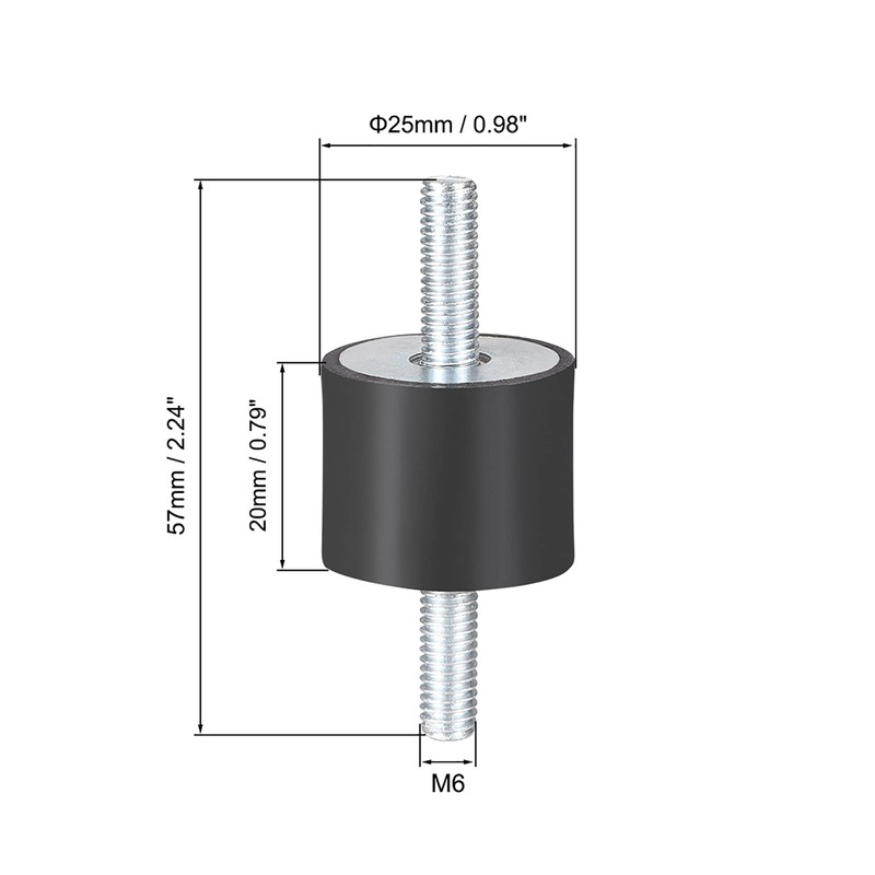 Fairedear 4 x M6 External Double Wire Shock Absorber Rubber