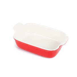 Baking Dish for Oven 9 inch Rectangular Casserole Dish Lasagna Pan with Handle Deeper Thicker Ceramic Pans (Red)